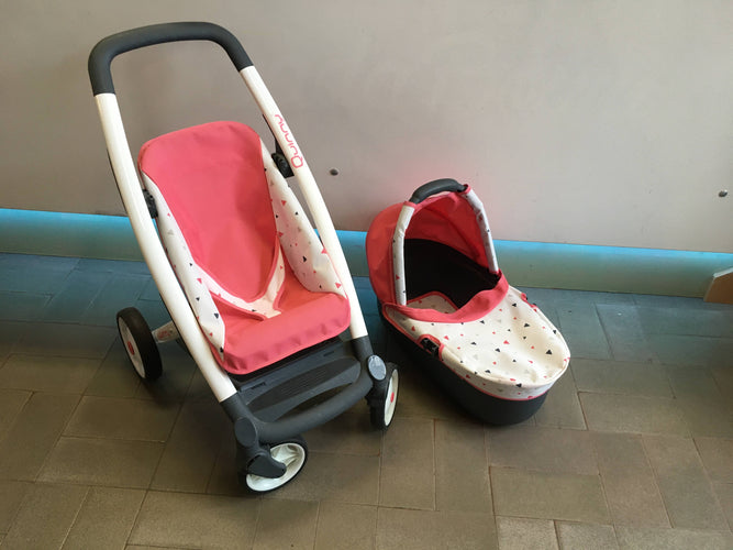 Poussette 3 en 1 Quinny rose, moins cher chez Petit Kiwi