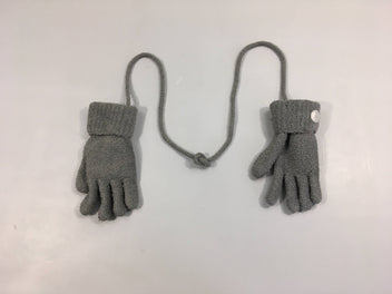 Paire de gants mailles gris