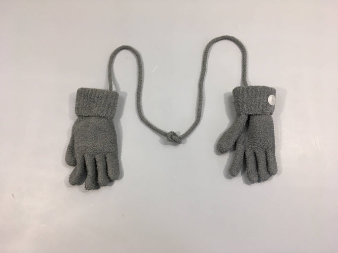 Paire de gants mailles gris, moins cher chez Petit Kiwi