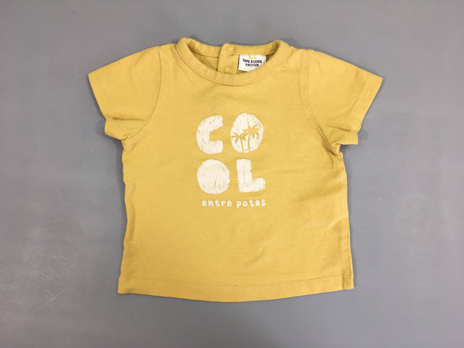 T-shirt m.c jaune Cool, moins cher chez Petit Kiwi