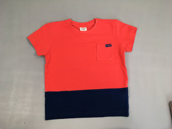 T-shirt m.c cotton piqué rouge-bleu poche