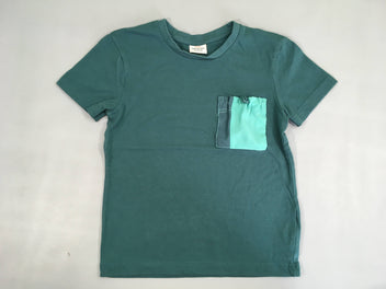 T-shirt m.c vert poche turquoise