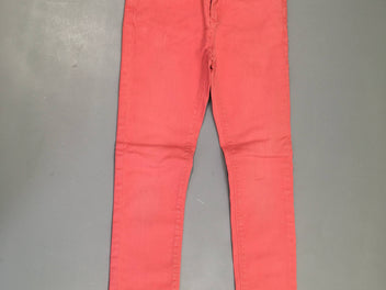 Pantalon denim rose légèrement bouloché