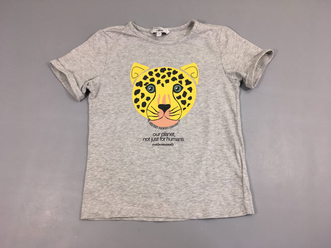 T-shirt m.c gris chiné tigre, moins cher chez Petit Kiwi