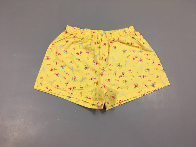 Short jaune fleurs, moins cher chez Petit Kiwi