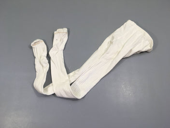 Paire de collants blanc côtes, 27-33