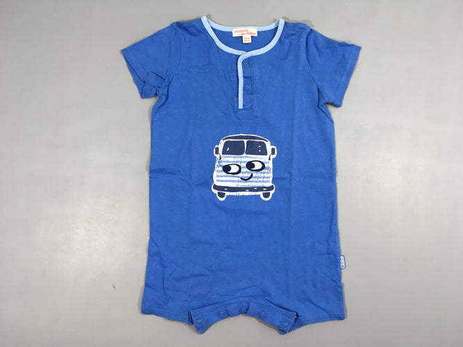 Combishort jersey bleu bus, moins cher chez Petit Kiwi