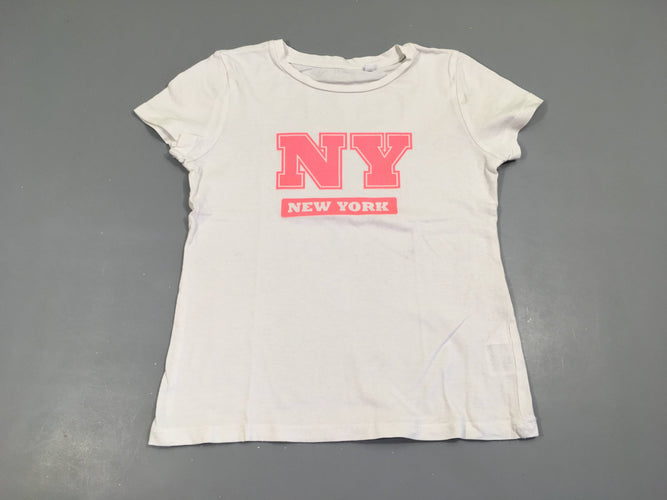 T-shirt m.c blanc NY, moins cher chez Petit Kiwi