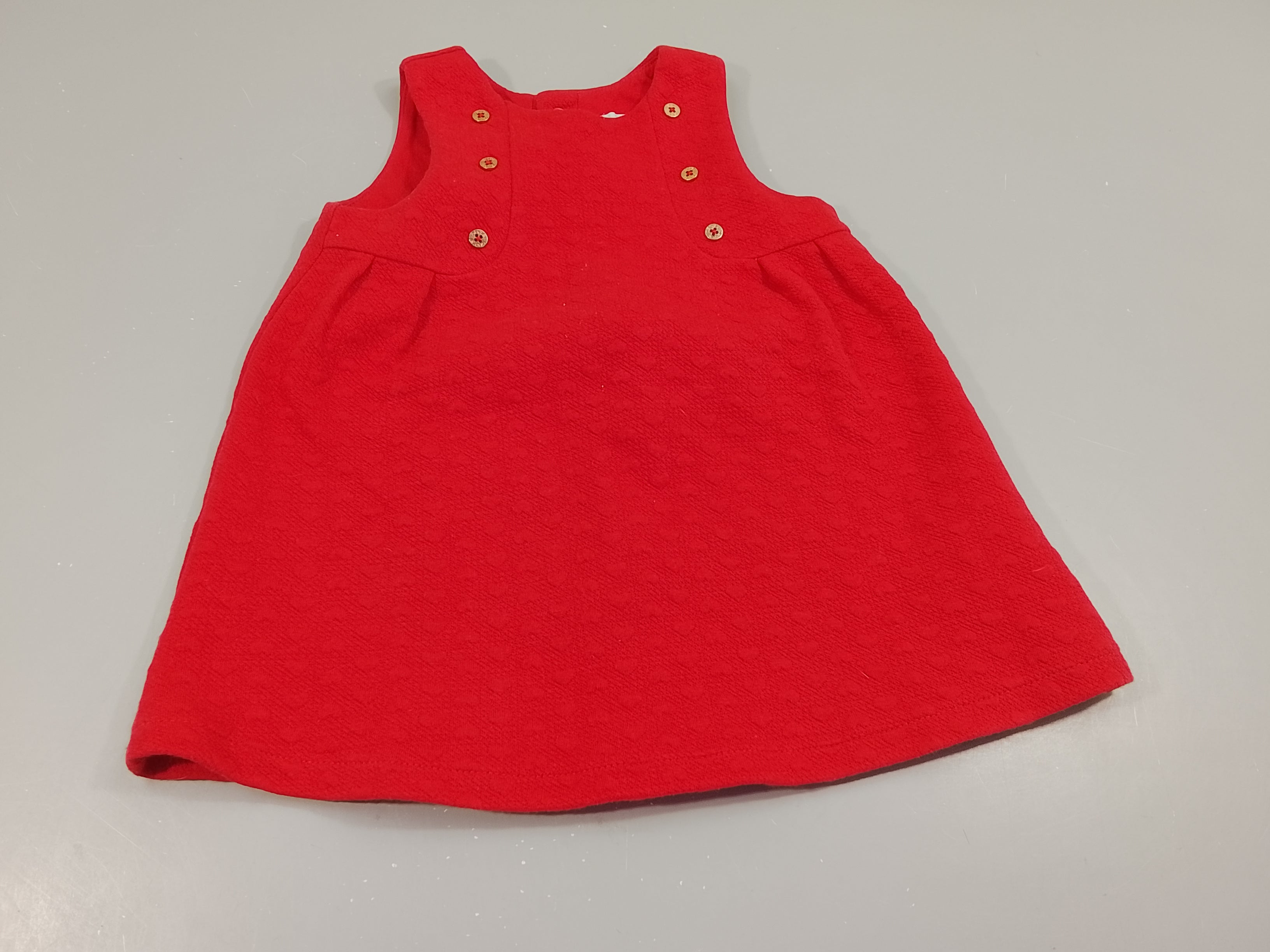 Robe s.m rouge, coeurs textutrés