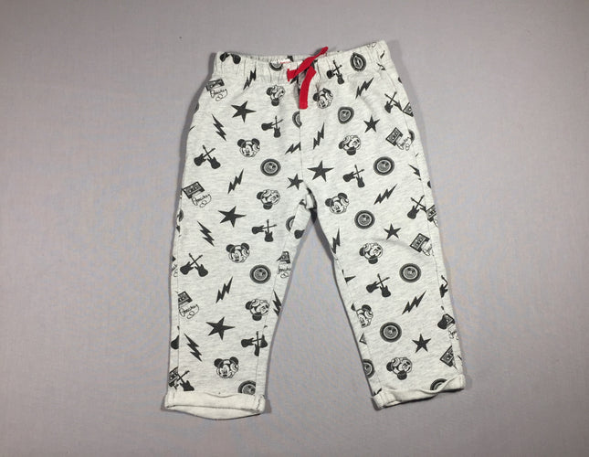 Pantalon molleton gris clair - Mickey, moins cher chez Petit Kiwi