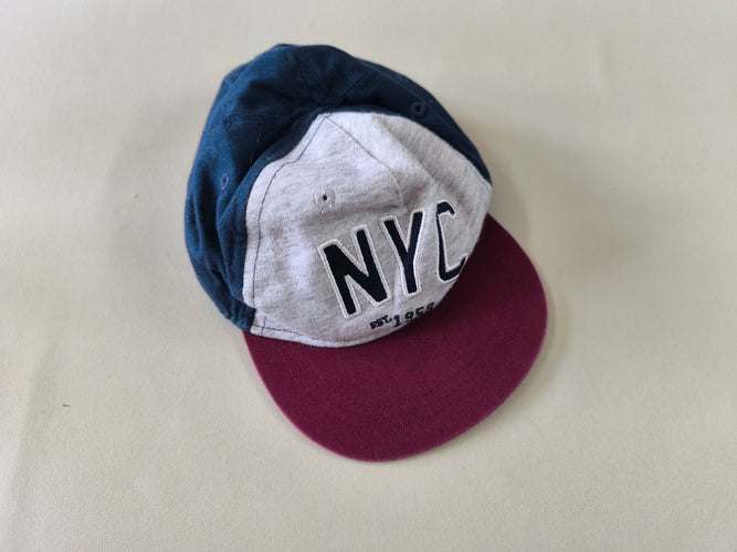 Casquette bleu marine/grise/bordeaux "NYC", moins cher chez Petit Kiwi