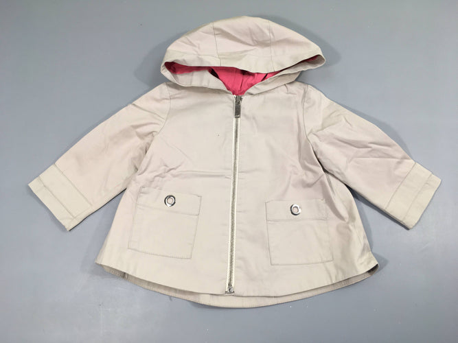 Veste légère beige à capuche, moins cher chez Petit Kiwi