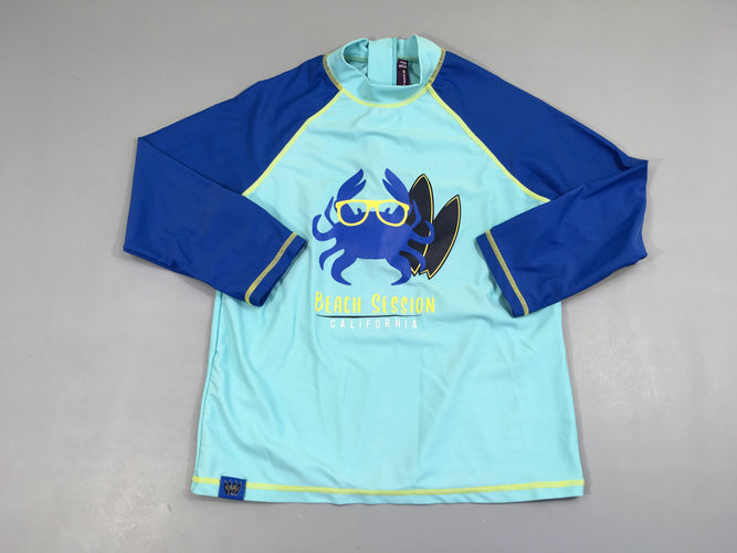 T-shirt m.l Anti-Uv bleu Crabe, moins cher chez Petit Kiwi