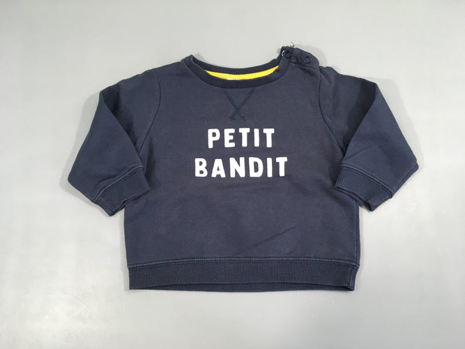 Sweat bleu Petit Bandit, moins cher chez Petit Kiwi