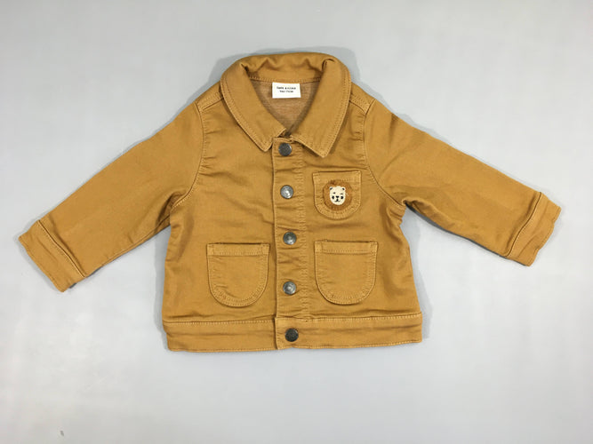 Veste en jean ocre Lion poche, moins cher chez Petit Kiwi