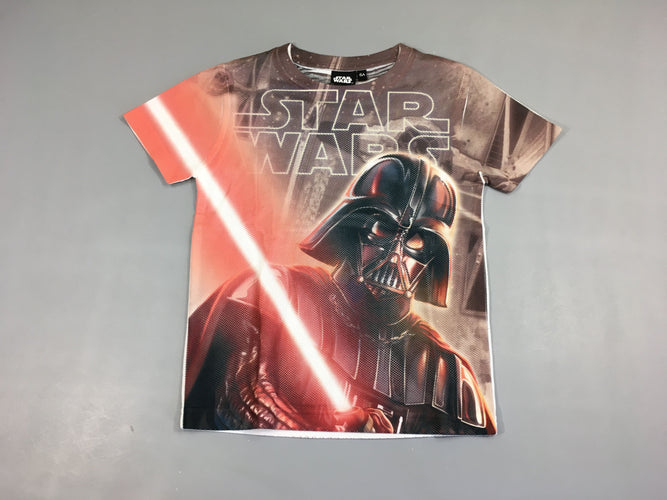 T-shirt m.c blanc- orangé bi-matière Star Wars, moins cher chez Petit Kiwi