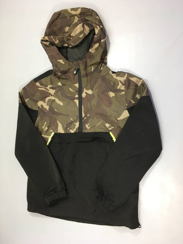 Veste à capuche à enfiler noir/motifs camouflage kaki, moins cher chez Petit Kiwi