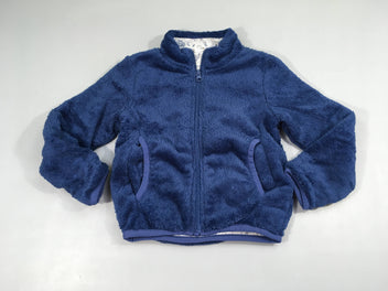 Sweat zippé velours bleu, Poco piano