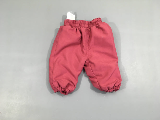 Pantalon souple doublé jersey vieux rose foncé, moins cher chez Petit Kiwi