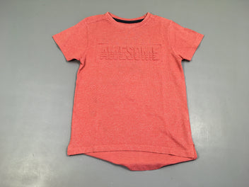 T-shirt m.c rouge pâle moucheté Awesome texturé