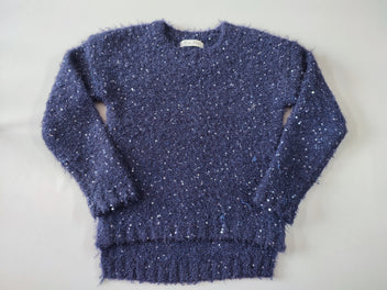 Pull mailles épais bleu marine petits sequins, Kids star