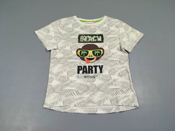 T-shirt m.c blanc cassé singe sequins party Emoji