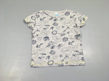 T-shirt m.c gris chiné navigateur