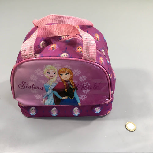 Sac à main Frozen Sister Rules-Tag nominatif arrière-Légèrement taché se realve facilement, moins cher chez Petit Kiwi