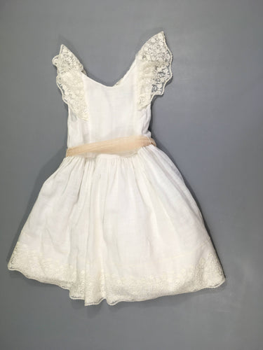 Robe m.c de cérémonie voile blanc broderies, moins cher chez Petit Kiwi