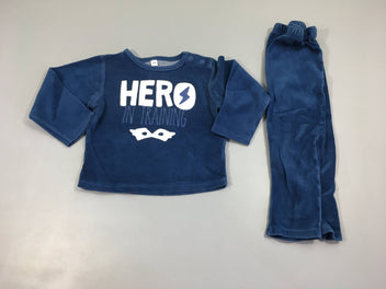 Pyjama 2 pcs éponge bleu foncé Hero