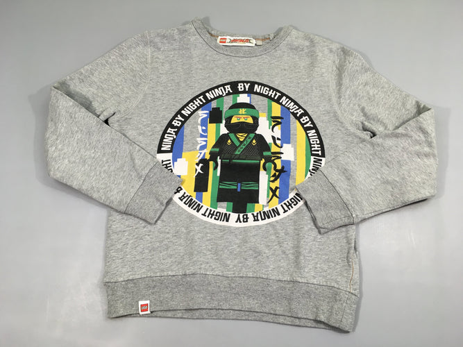 Sweat gris chiné Ninjago, moins cher chez Petit Kiwi