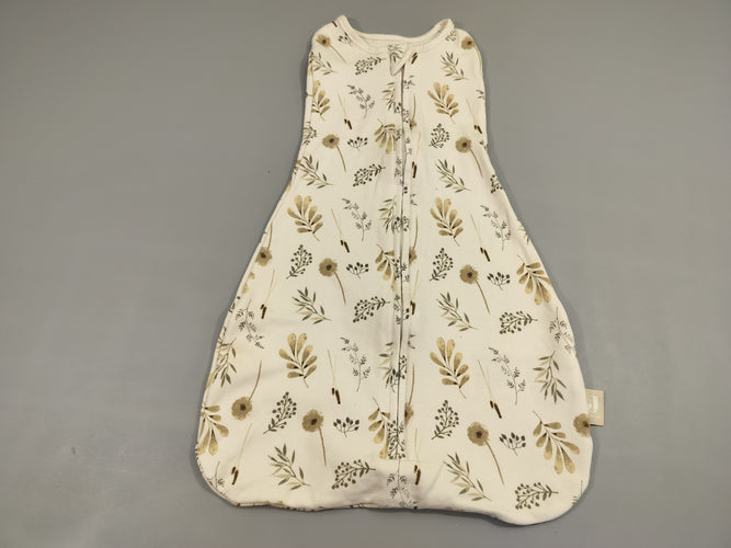 Cape d'emmaillotage Jollein blanc motifs fleurs  55cm - Wild Flowers Cocoon, moins cher chez Petit Kiwi