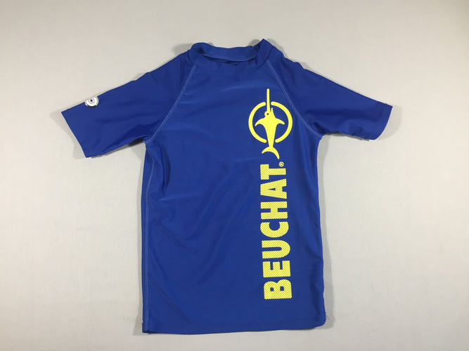 T-shirt m.c bleu dur UPF 40+ légerment bouloché - taille estimée, moins cher chez Petit Kiwi