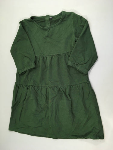 Robe m.l molleton vert foncé, moins cher chez Petit Kiwi