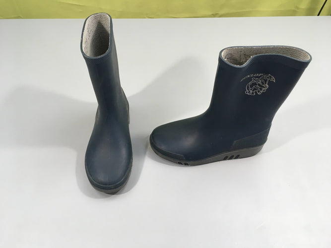 Bottes de pluie bleu foncé Dunlop - taille 29, moins cher chez Petit Kiwi