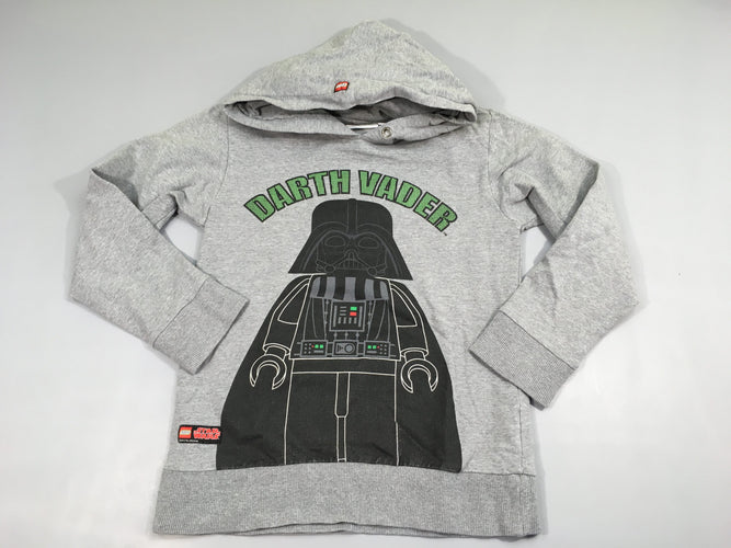 Sweat à capuche gris chiné Star Wars, moins cher chez Petit Kiwi