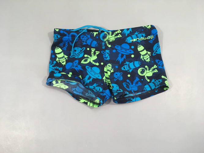 Maillot boxer bleu foncé planète, moins cher chez Petit Kiwi