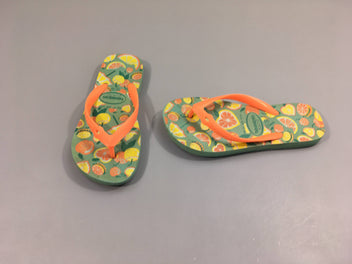 Tongs bleu oranges fruits, Havaianas, 31-32