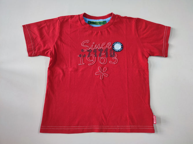 T-shirt m.c rouge "Since 1963" écusson, Oilily, moins cher chez Petit Kiwi