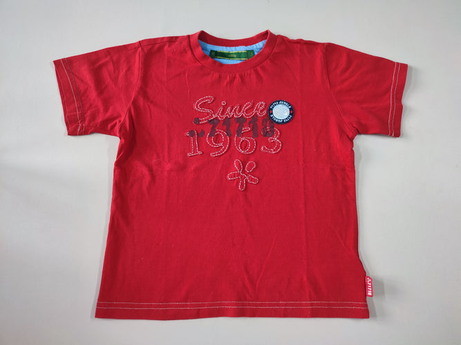 T-shirt m.c rouge "Since 1963" écusson, Oilily, moins cher chez Petit Kiwi