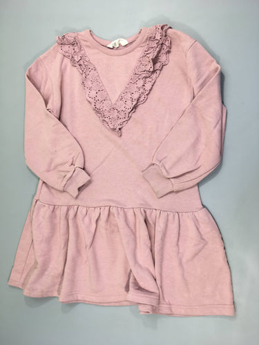 Robe sweat m.l lilas dentelle, moins cher chez Petit Kiwi