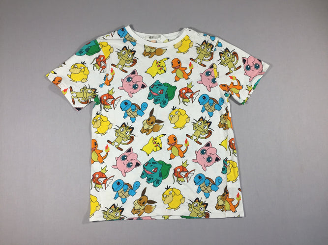 T-shirt m.c blanc pokemon, moins cher chez Petit Kiwi