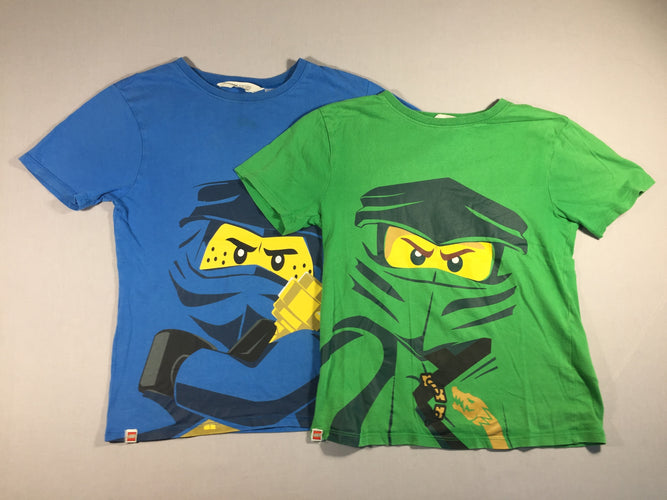 2 T-shirt m.c bleu et vert NINJAGO - petites taches, moins cher chez Petit Kiwi