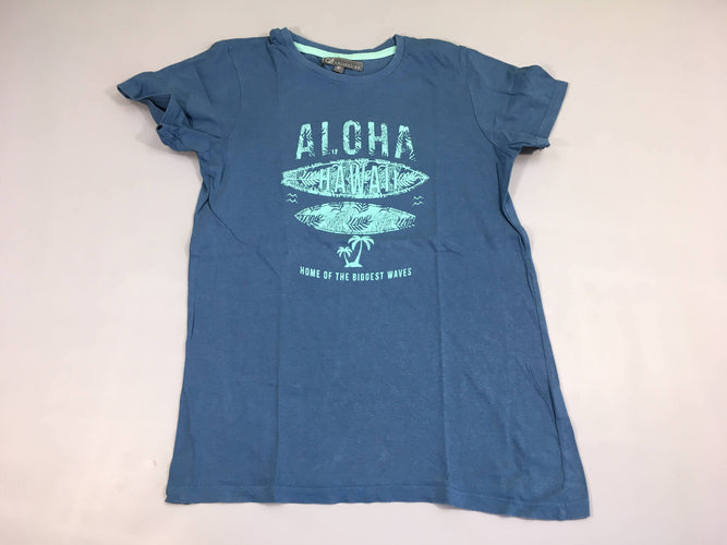 T-shirt m.c bleu Aloha, moins cher chez Petit Kiwi