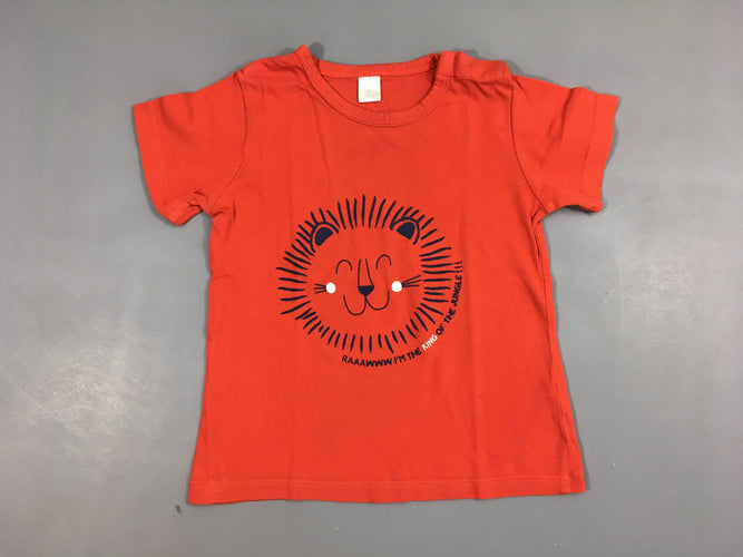 T-shirt m.c orange Lion, moins cher chez Petit Kiwi