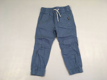 Pantalon bleu taille et chevilles élastiques