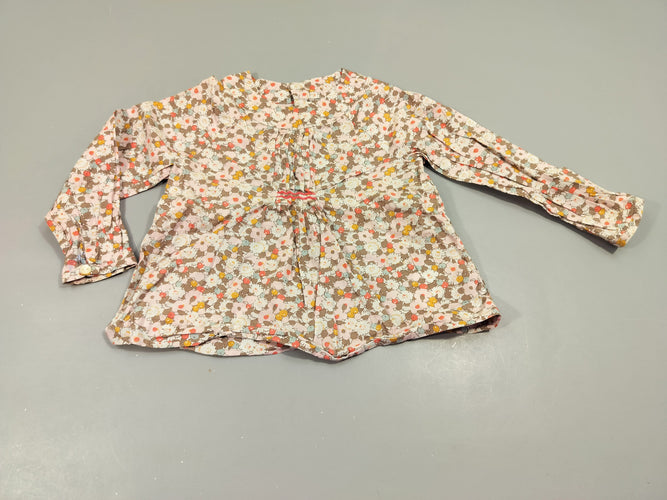 Blouse m.l à fleurs pastelles  100% coton, moins cher chez Petit Kiwi