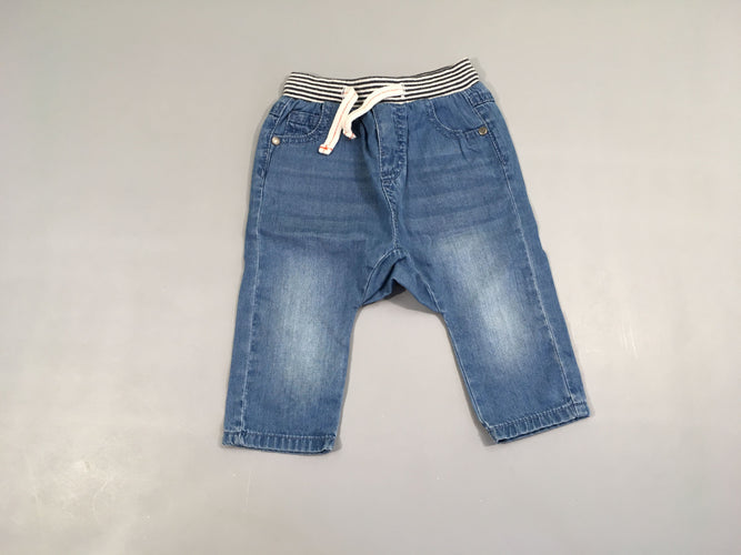 Pantalon denim taille élastique, moins cher chez Petit Kiwi