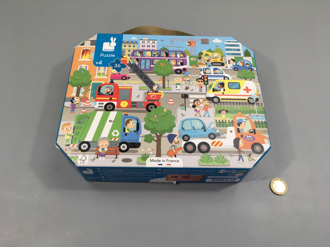 Puzzle la ville, 36 pièces, +4a, moins cher chez Petit Kiwi