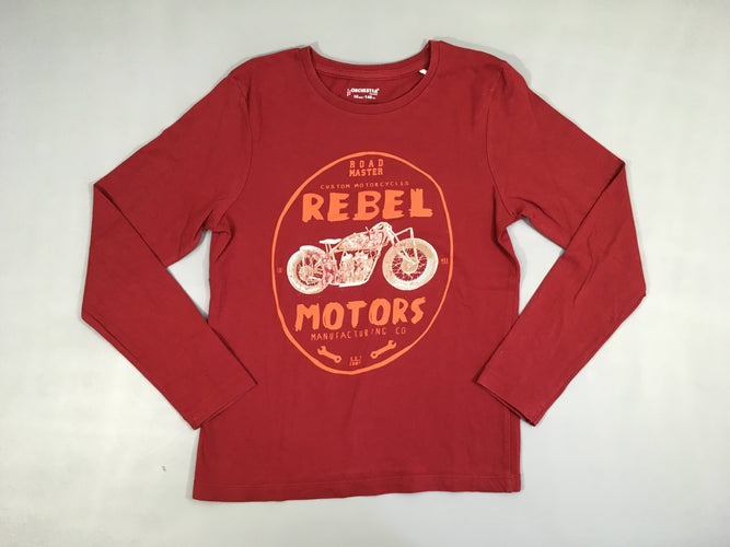 T-shirt m.l bordeau Rebel, moins cher chez Petit Kiwi